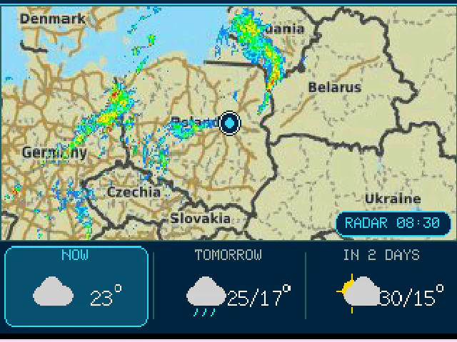 Rzeczywisty ekran RainScreen — widok kraju